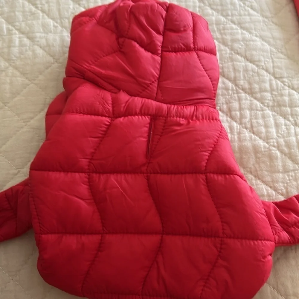 Dog and Cat Marshmallow Puffer Vest - Red - The Cuddle Collab / brand new